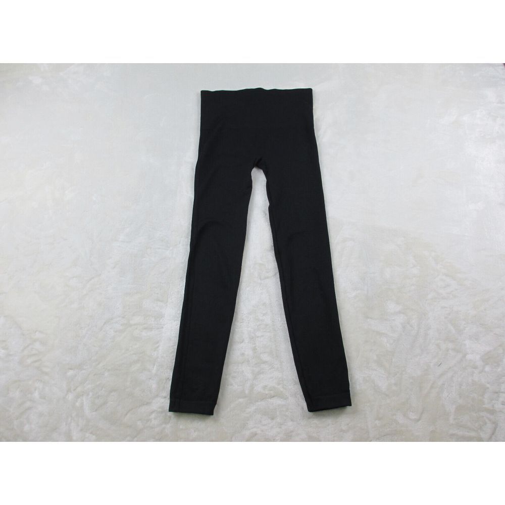 Spanx Pants Womens Medium Black Look at Me Now Seamless Leggings Ladies*